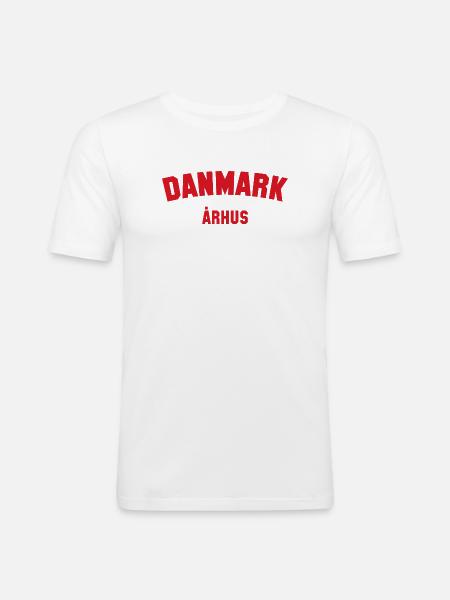 ARHUS Danmark, Danemark - T-shirt près du corps Homme - blanc