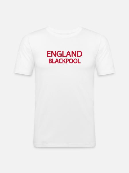England Blackpool Nautical Scene - Men's Slim Fit T-Shirt - white