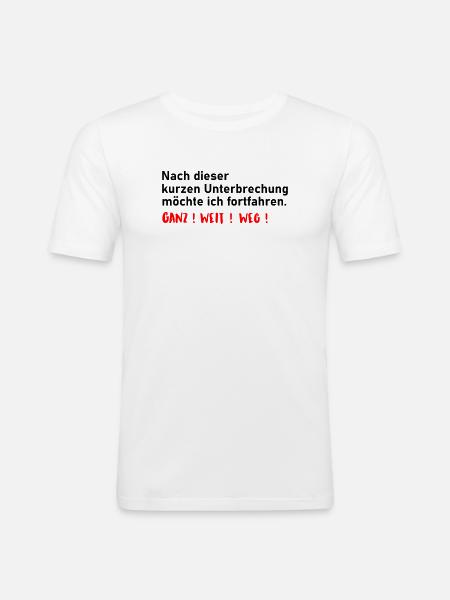 continue - Men's Slim Fit T-Shirt - white