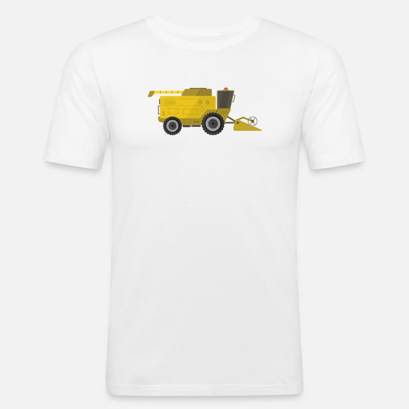 Moissonneuse-batteuse - T-shirt près du corps Homme - blanc