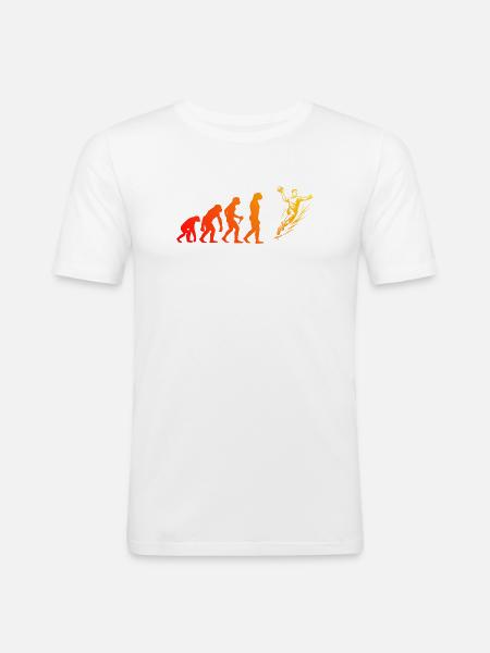Clear handball message for men - Men's Slim Fit T-Shirt - white
