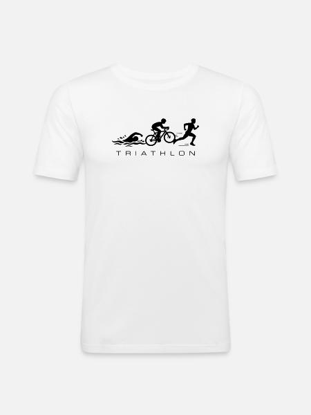 Triathlon Sport Triathlete - Men's Slim Fit T-Shirt - white