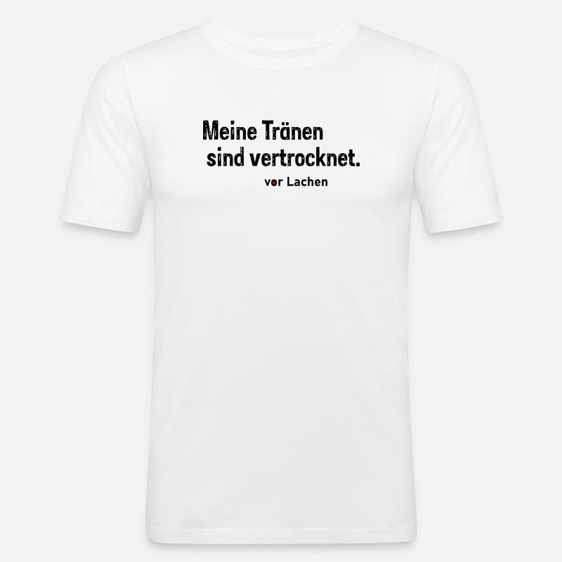 Tränen vertrocknet - Männer Slim Fit T-Shirt - Weiß