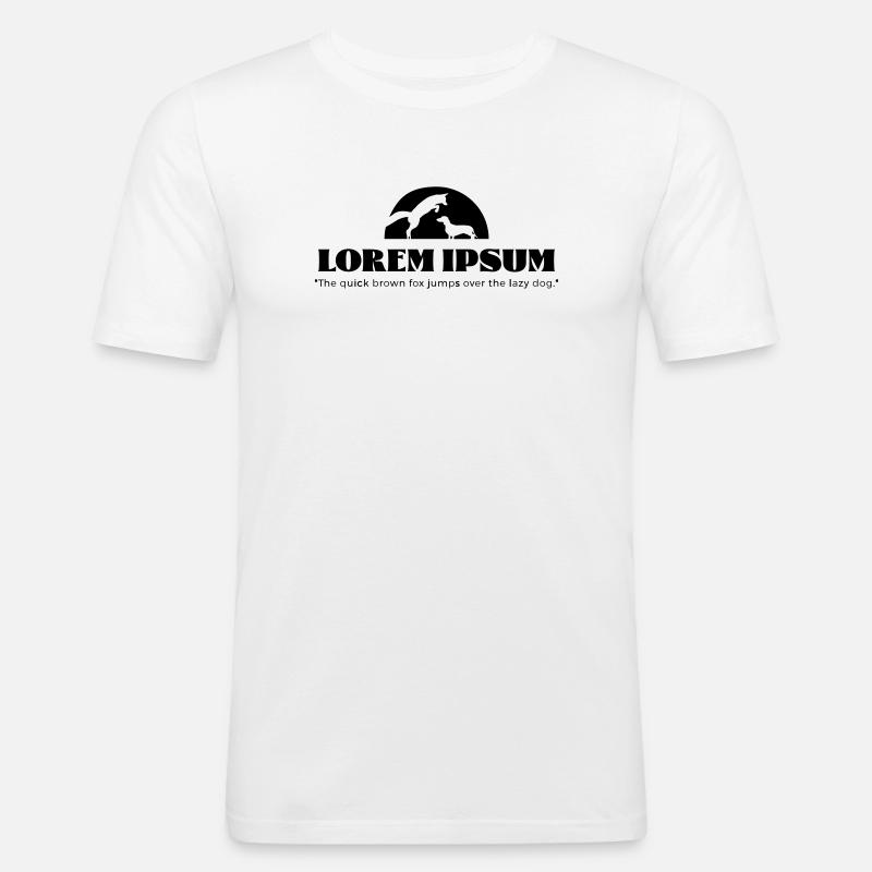 LoremIpsum – the quick brown fox ... - Men's Slim Fit T-Shirt - white