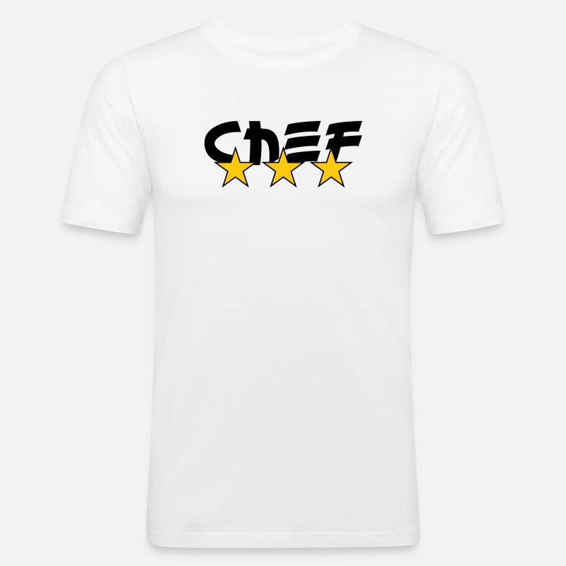 Koch – Küche – Koch - Männer Slim Fit T-Shirt - Weiß