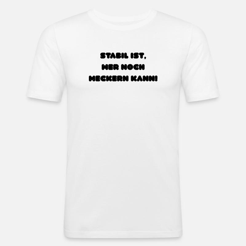 Stabil - Männer Slim Fit T-Shirt - Weiß