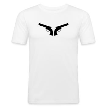 Armes - T-shirt près du corps Homme - blanc - Devant - Nik (191cm)