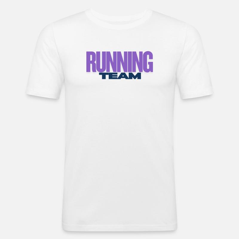 Running Team - Männer Slim Fit T-Shirt - Weiß