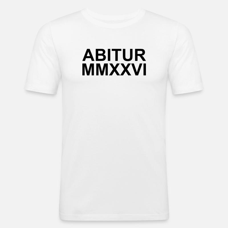ABITUR - Männer Slim Fit T-Shirt - Weiß