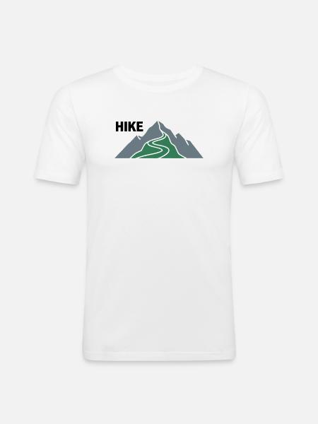 Hike Mountains Hiking Group Summits - Men's Slim Fit T-Shirt - white