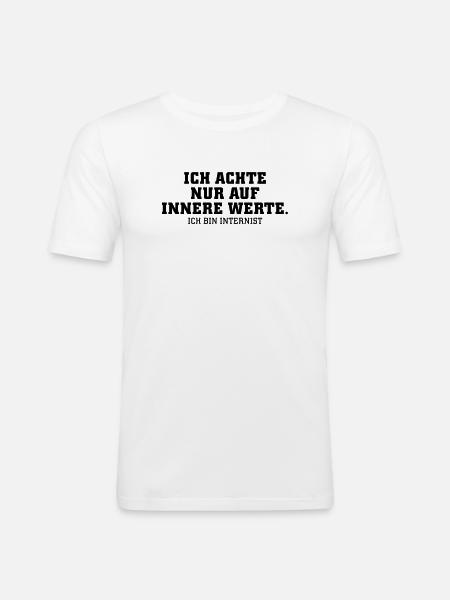 Internist - Männer Slim Fit T-Shirt - Weiß