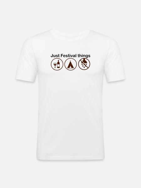 Festival Season - Men's Slim Fit T-Shirt - white