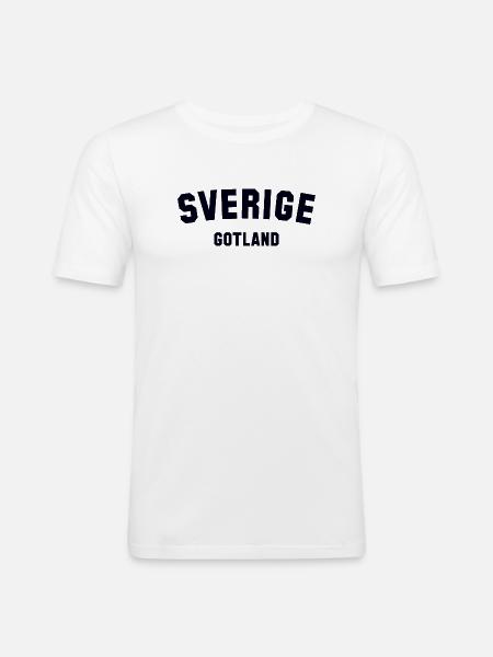 GOTLAND Sweden Schweden - Men's Slim Fit T-Shirt - white