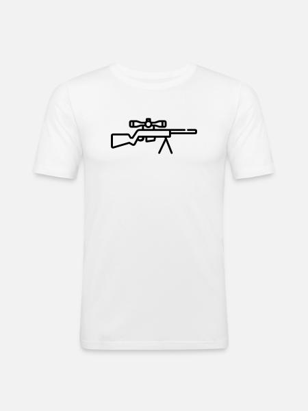 sniper - Men's Slim Fit T-Shirt - white