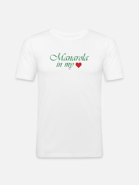 Manarola in my Heart - Men's Slim Fit T-Shirt - white