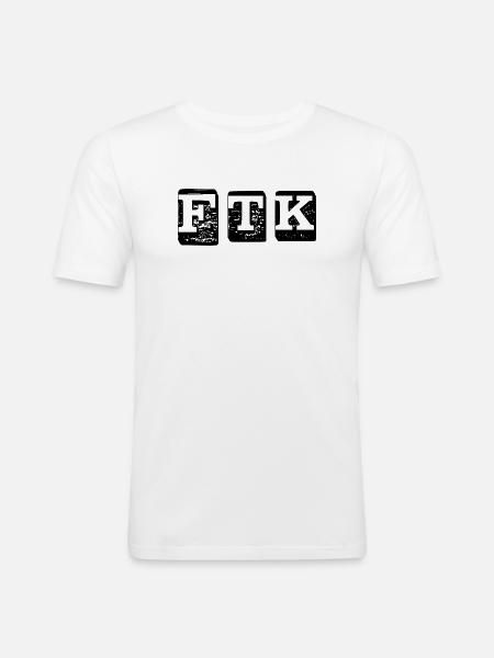 FTK - Männer Slim Fit T-Shirt - Weiß