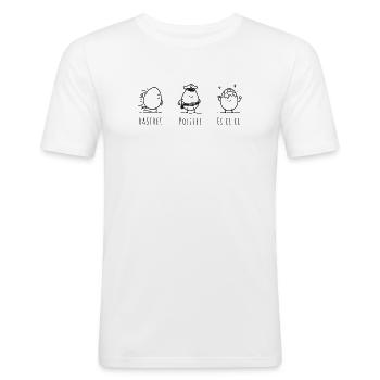 raserei polizei eieiei lustig - Männer Slim Fit T-Shirt - Weiß - Vorne - Nik (191cm)