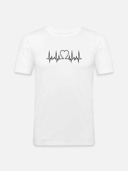 Cœur fréquents - T-shirt près du corps Homme - blanc