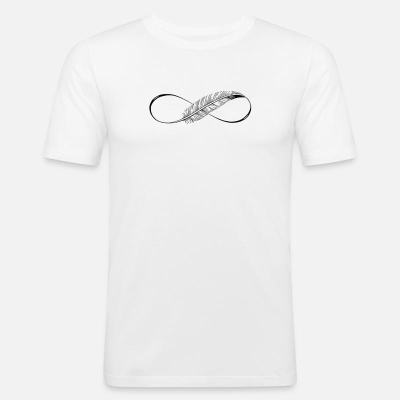 Lignes mignonnes Infinity Spring - T-shirt près du corps Homme - blanc