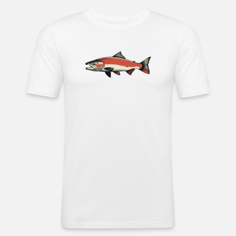 Lax lax - Slim Fit T-shirt herr - vit