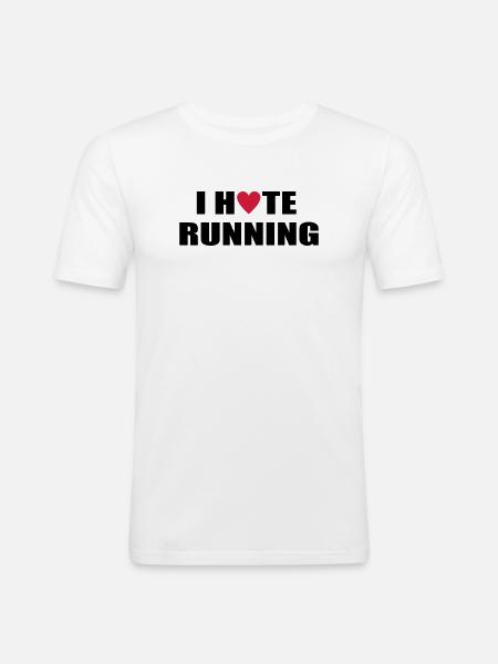 run - Men's Slim Fit T-Shirt - white