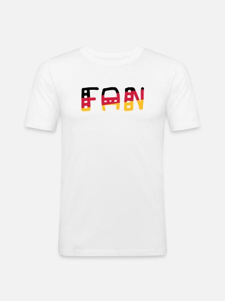 FAN - Shirt Germany - Men's Slim Fit T-Shirt - white