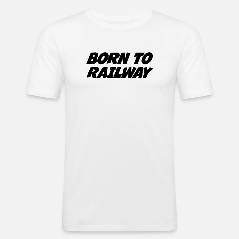 Eisenbahner / Eisenbahnen / Eisenbahn / Bahn - Männer Slim Fit T-Shirt - Weiß