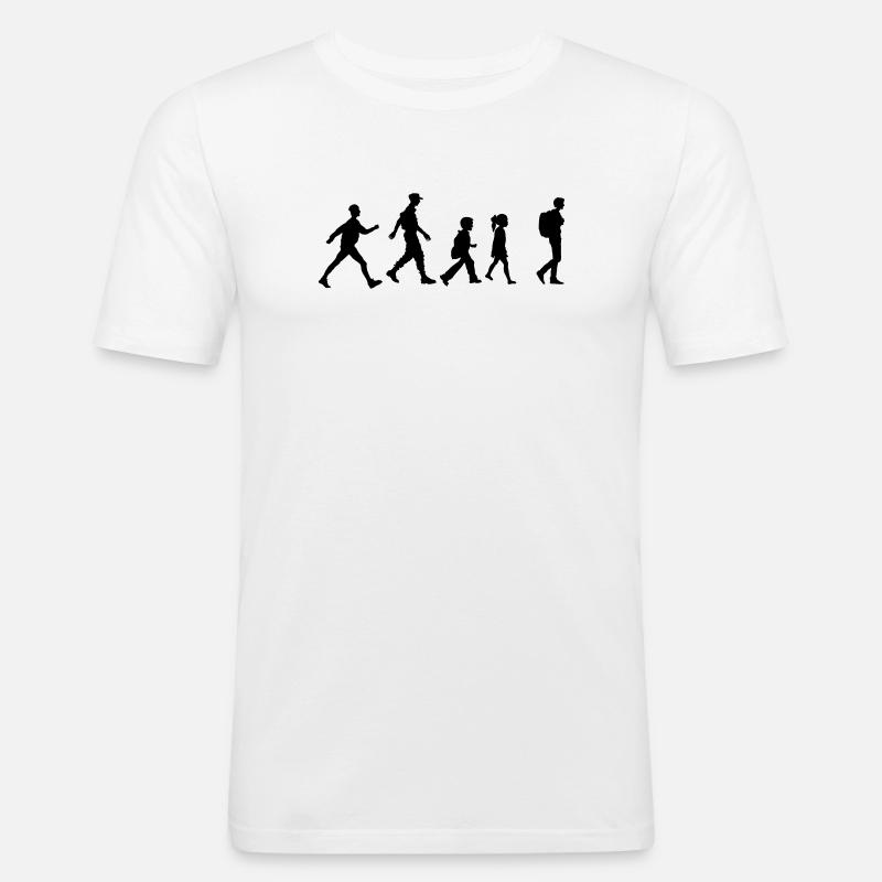 Wandergruppe oder -verein, Familienwandern - Männer Slim Fit T-Shirt - Weiß