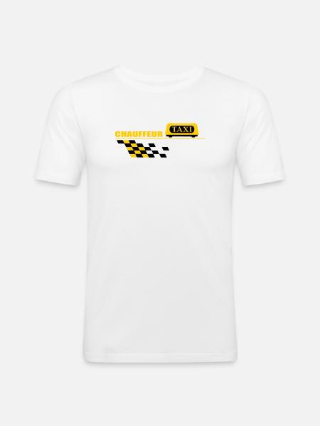 Taxi driver - Men's Slim Fit T-Shirt - white