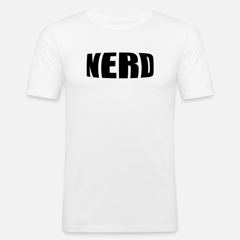 NERD - Männer Slim Fit T-Shirt - Weiß