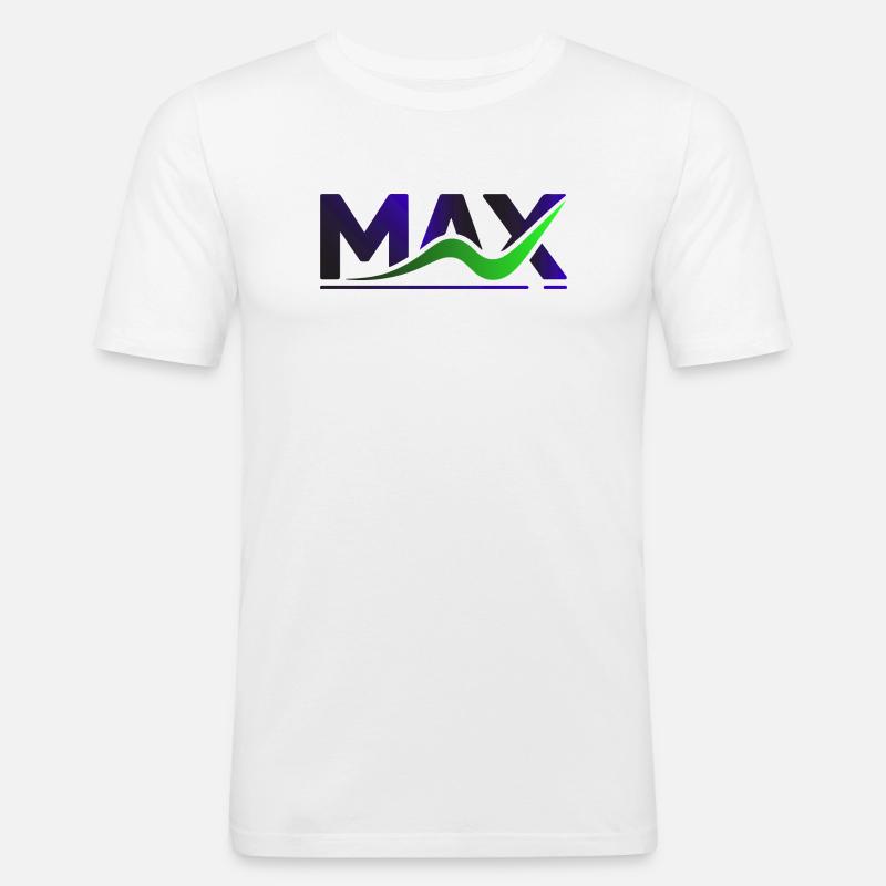 MAX Wave Gradient Logo Tee - Männer Slim Fit T-Shirt - Weiß
