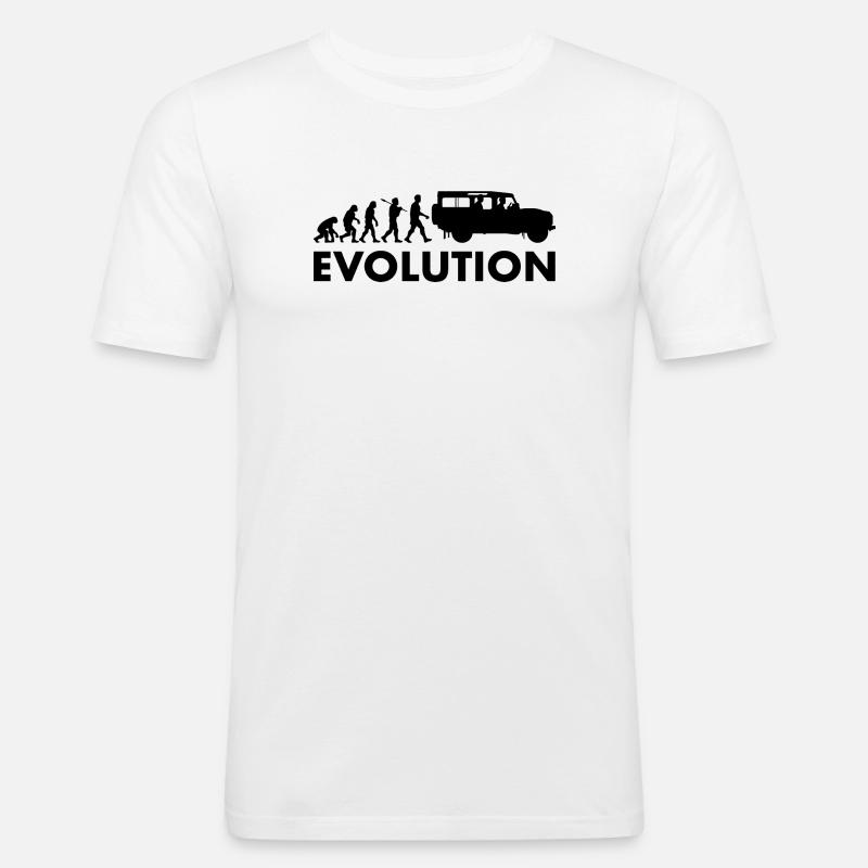 Defender 110 Evolution - Männer Slim Fit T-Shirt - Weiß