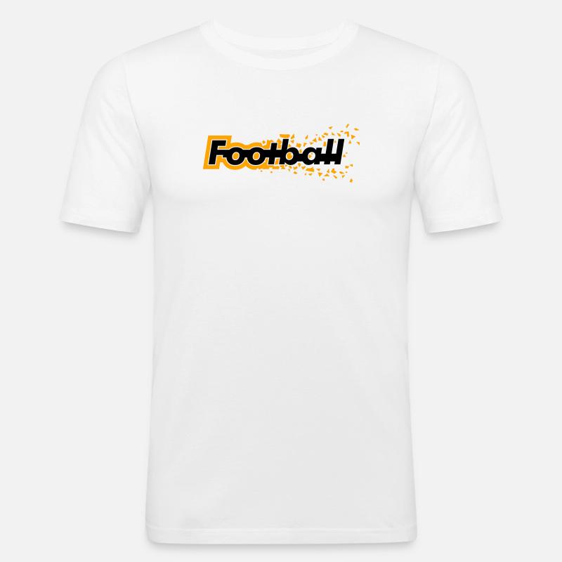 Fußball - Männer Slim Fit T-Shirt - Weiß