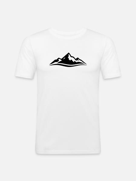 mountain - Men's Slim Fit T-Shirt - white