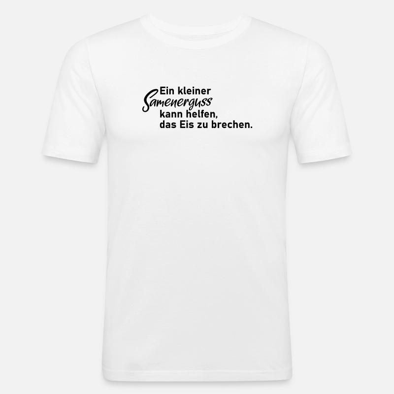 Eis brechen - Männer Slim Fit T-Shirt - Weiß