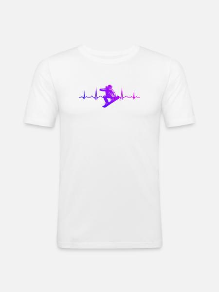 Snowboard vibes for snowboard - Men's Slim Fit T-Shirt - white