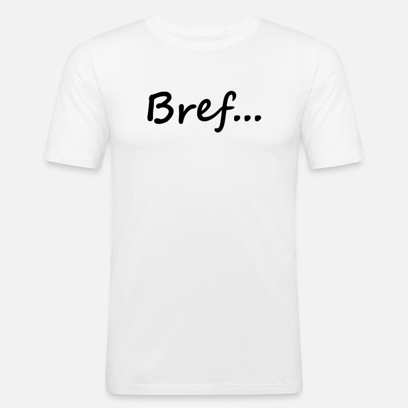 Kurz - Männer Slim Fit T-Shirt - Weiß