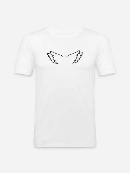 Alas de ángel - Camiseta ajustada hombre - blanco