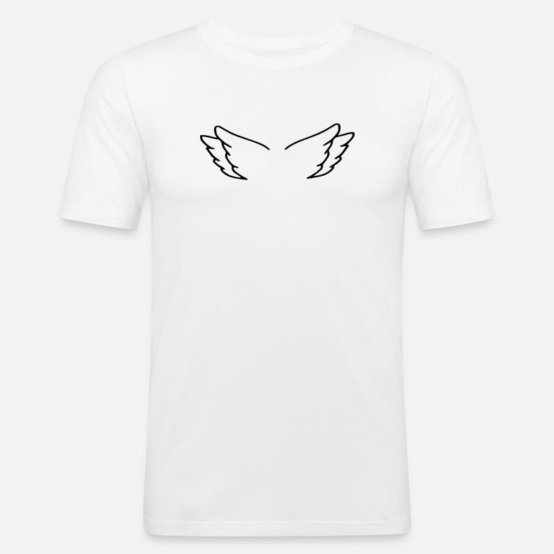 Engelsflügel - Männer Slim Fit T-Shirt - Weiß