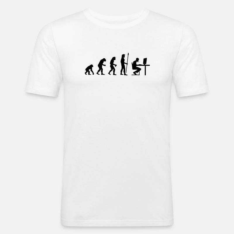 evolution_pc_gamer4 - Men's Slim Fit T-Shirt - white