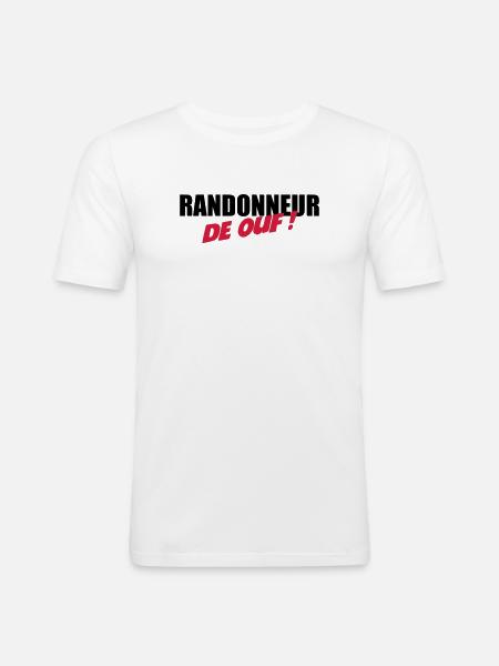 Randonneur de ouf ! - T-shirt près du corps Homme - blanc