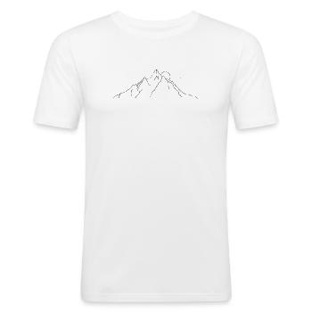 mountain - Men's Slim Fit T-Shirt - white - Front - Nik (191cm)