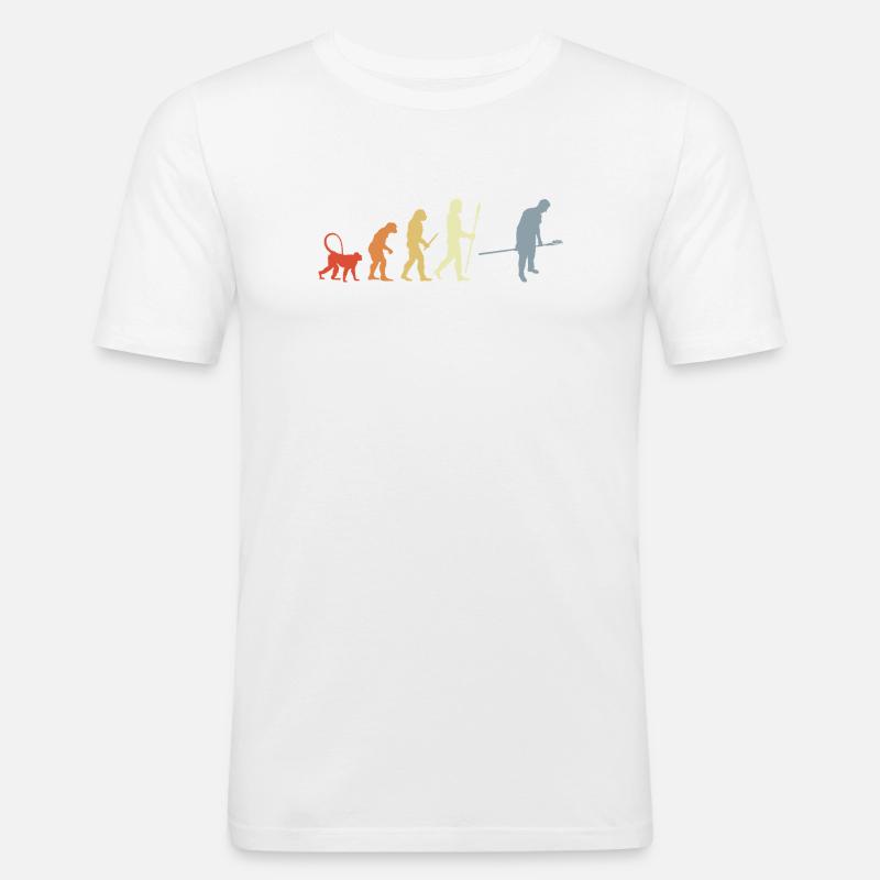 Baker Evolution Retro Look - Men's Slim Fit T-Shirt - white