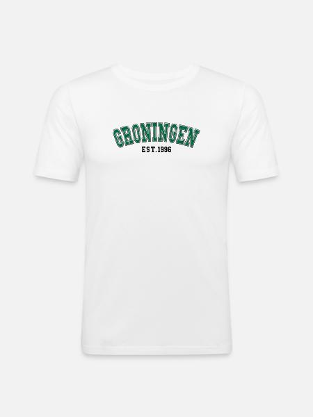 Groningen Est. 1996 - Men's Slim Fit T-Shirt - white