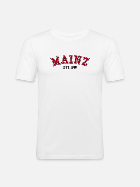 Mayence Fondée en 1986 - T-shirt près du corps Homme - blanc