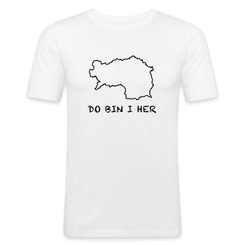 do bin i her - Steiermark - Männer Slim Fit T-Shirt - Weiß - Vorne - Nik (191cm)
