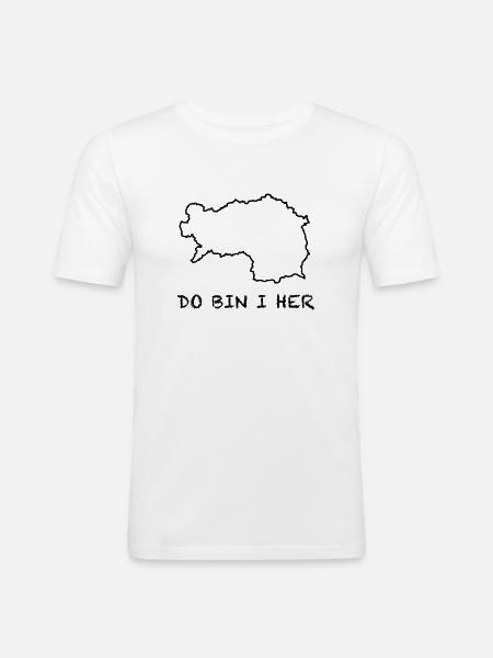 do bin i her - Steiermark - Männer Slim Fit T-Shirt - Weiß