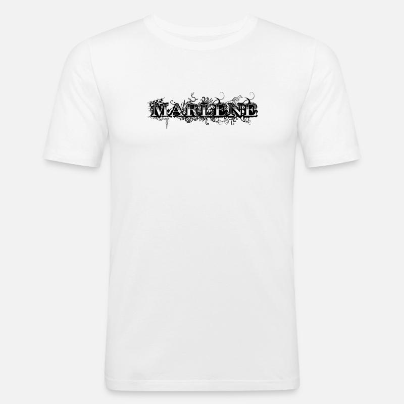 MARLENE - Männer Slim Fit T-Shirt - Weiß