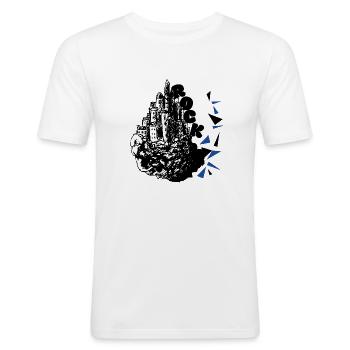 Rock - Men's Slim Fit T-Shirt - white - Front - Nik (191cm)