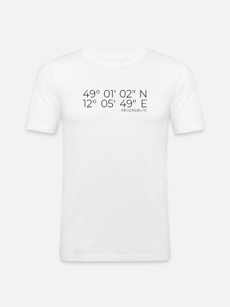 coordinates Regensburg - Men's Slim Fit T-Shirt - white